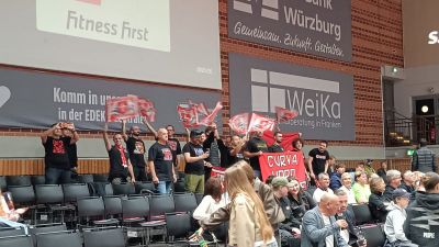 Una ventina i tifosi triestini a Wurzburg fra cori, incitamento costante e la delusione finale