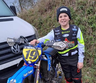 Per Ryan Sabadin buon 5° posto al Campionato Fvg di motocross